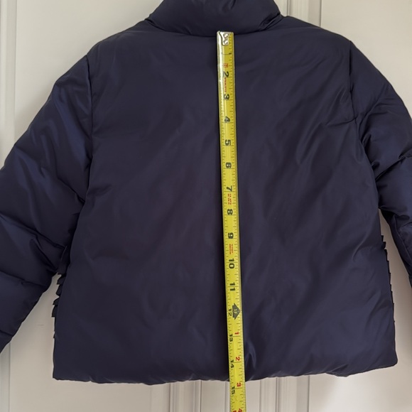 Jacadi girl winter jacket, with packable hide away hoodie, size 6A - Picture 13 of 17